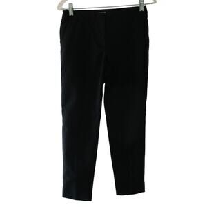 H & M Women's Black Mid Rise Taper Leg Stretch Zip Front Ankle Pants Size 2